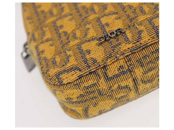 Borsa a Spalla in Tela Trotter Christian Dior Gialla Argento Auth 100623V Giallo - vista 15