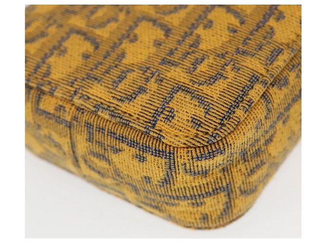 Borsa a Spalla in Tela Trotter Christian Dior Gialla Argento Auth 100623V Giallo - vista 16