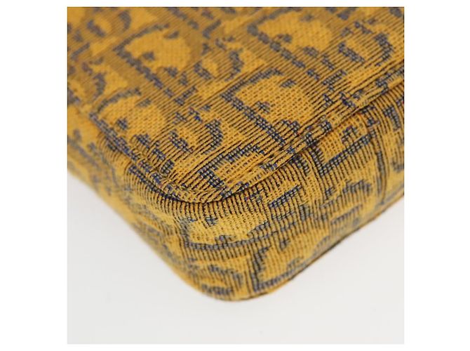 Borsa a Spalla in Tela Trotter Christian Dior Gialla Argento Auth 100623V Giallo - vista 17