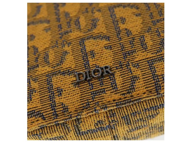 Borsa a Spalla in Tela Trotter Christian Dior Gialla Argento Auth 100623V Giallo - vista 18