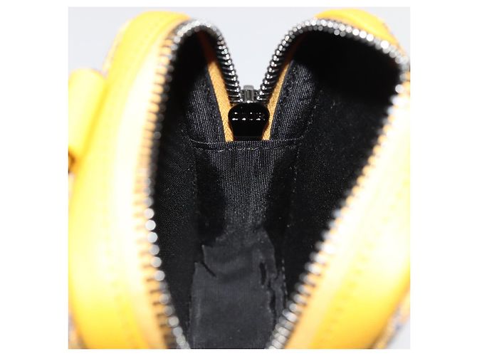 Borsa a Spalla in Tela Trotter Christian Dior Gialla Argento Auth 100623V Giallo - vista 19