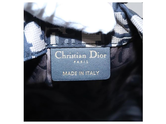 Borsa a mano in tela Trotter Christian Dior blu Auth 97952SV Blu navy - vista 21