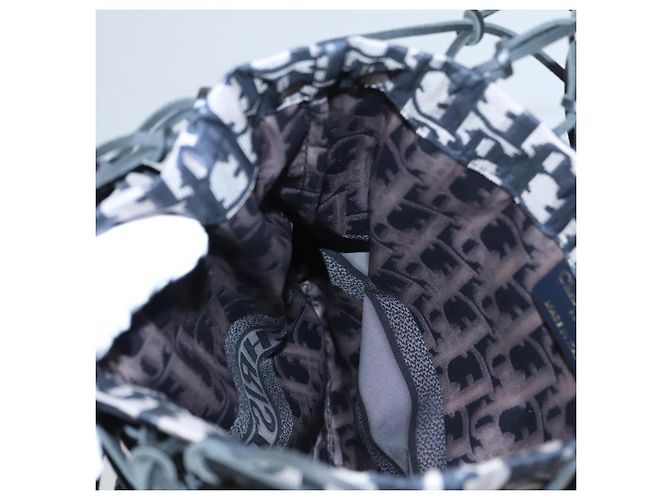 Borsa a mano in tela Trotter Christian Dior blu Auth 97952SV Blu navy - vista 23