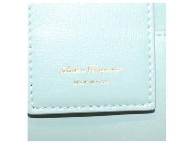 Borsa a spalla in pelle per smartphone Salvatore Ferragamo blu Auth 105369V - vista 11