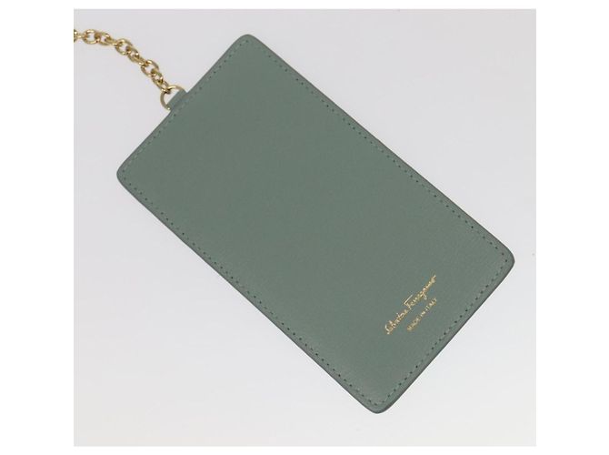 Borsa a spalla in pelle per smartphone Salvatore Ferragamo blu Auth 105369V - vista 22