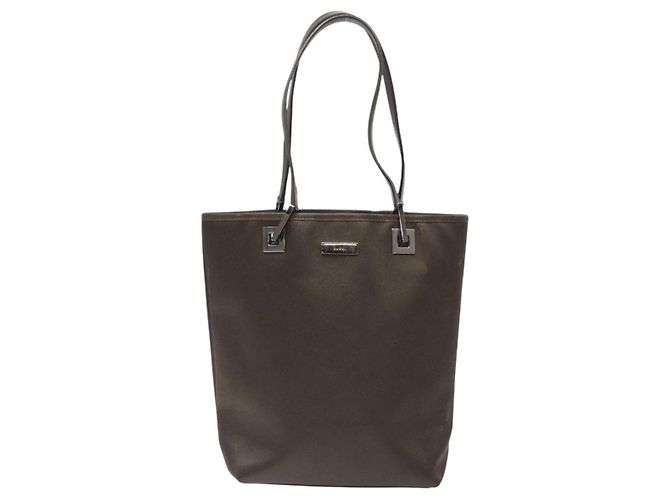 Borsa Tote GUCCI Satin Marrone Argento 002 1099 Auth bs27787 - vista 13