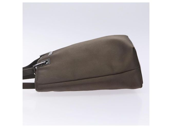 Borsa Tote GUCCI Satin Marrone Argento 002 1099 Auth bs27787 - vista 4