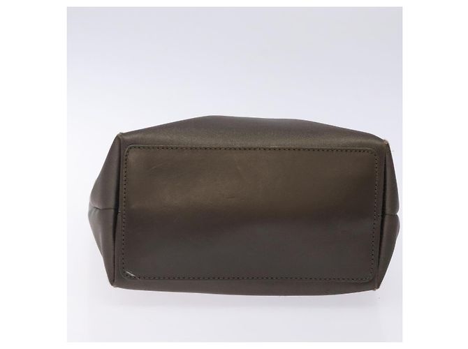 Borsa Tote GUCCI Satin Marrone Argento 002 1099 Auth bs27787 - vista 5