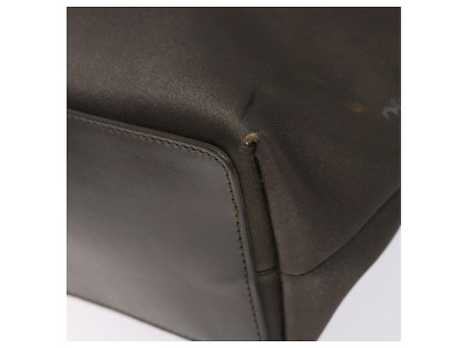 Borsa Tote GUCCI Satin Marrone Argento 002 1099 Auth bs27787 - vista 8