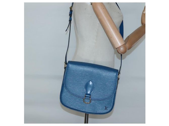 LOUIS VUITTON Borsa a Spalla Epi Saint Cloud GM Blu Toledo M52195 LV Auth ep9625 - vista 25