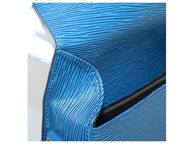 LOUIS VUITTON Borsa a Spalla Epi Saint Cloud GM Blu Toledo M52195 LV Auth ep9625 - vista 9