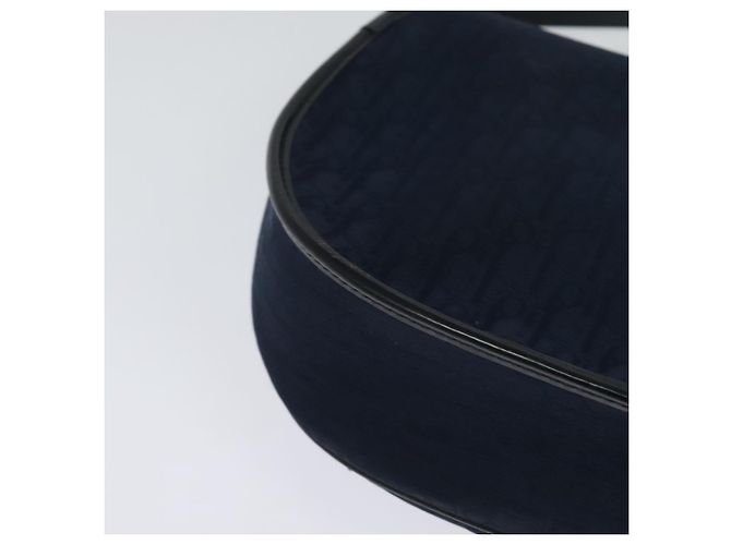 Borsa a Spalla in Tela Trotter Christian Dior Blu Navy Oro Auth gh485 D'oro - vista 15