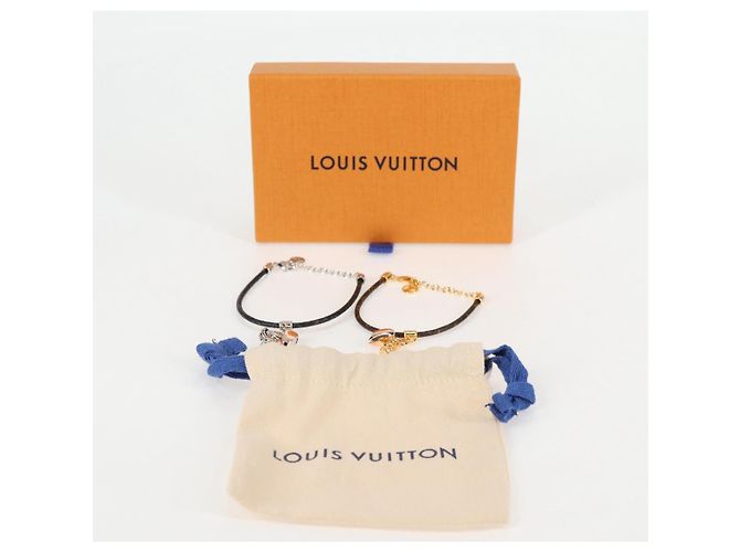 LOUIS VUITTON Monogram Bras Le Vivienne Amour Bracciale Oro M8333Z Auth 131505M Argento D'oro Monogramma - vista 9