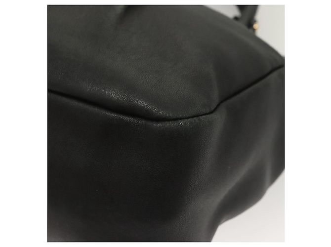 Vala Handtasche aus Leder 2 in 1 Schwarz Gold Auth 131359 von Salvatore Ferragamo Golden - Ansicht 18