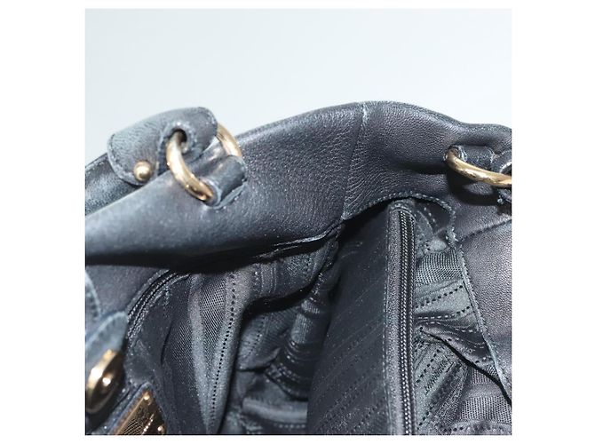 Vala Handtasche aus Leder 2 in 1 Schwarz Gold Auth 131359 von Salvatore Ferragamo Golden - Ansicht 21