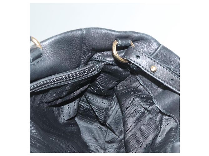 Vala Handtasche aus Leder 2 in 1 Schwarz Gold Auth 131359 von Salvatore Ferragamo Golden - Ansicht 23