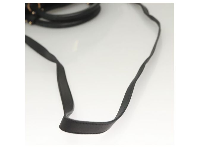 Vala Handtasche aus Leder 2 in 1 Schwarz Gold Auth 131359 von Salvatore Ferragamo Golden - Ansicht 8