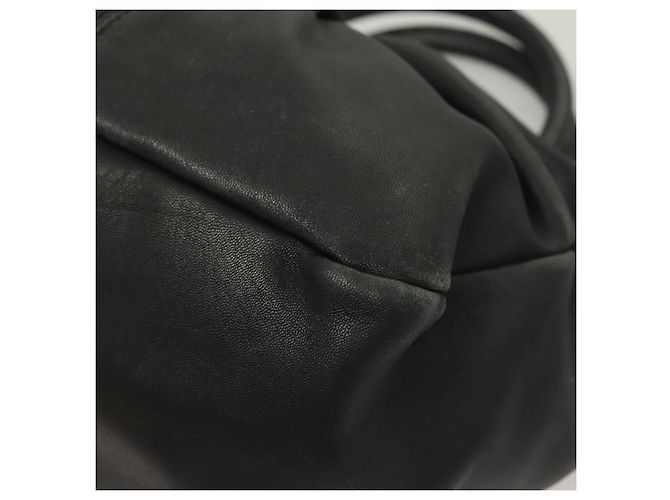 Vala Handtasche aus Leder 2 in 1 Schwarz Gold Auth 131359 von Salvatore Ferragamo Golden - Ansicht 9