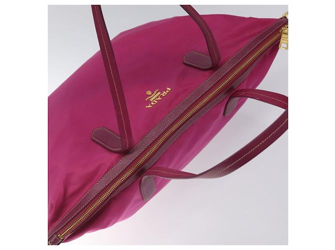 PRADA Tote Bag Nylon 2way Rosa Gold Auth ki5497V Pink Golden - Ansicht 6