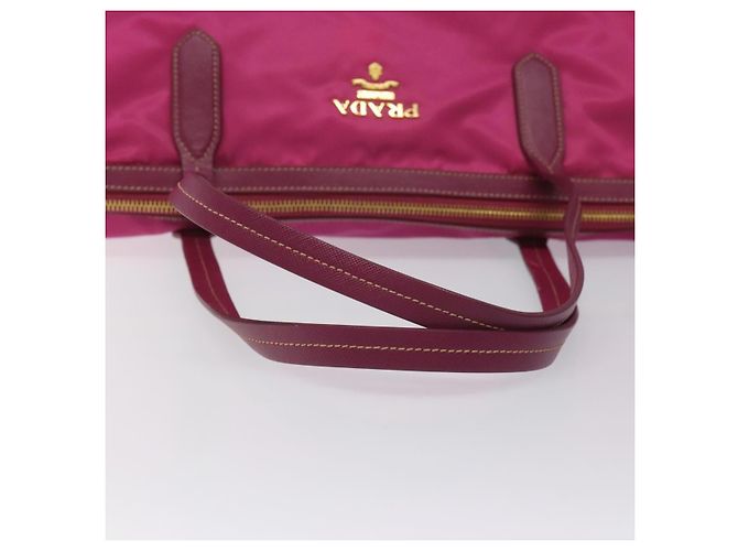 PRADA Tote Bag Nylon 2way Rosa Gold Auth ki5497V Pink Golden - Ansicht 7