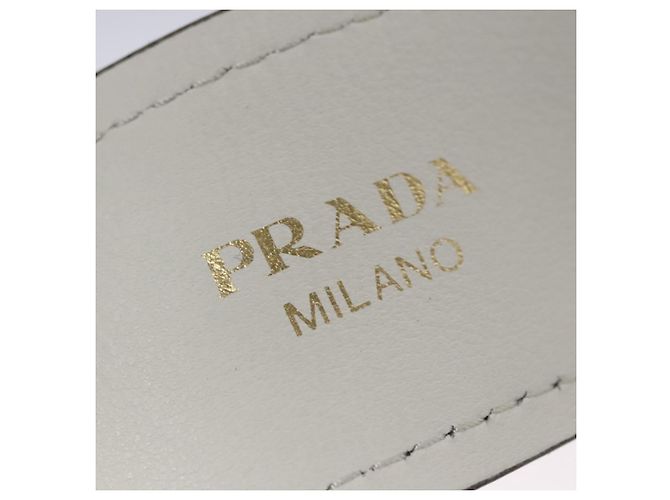 PRADA Flower Schultergurt aus Leder 40,2""" Weiß Auth ki5474V - Ansicht 7