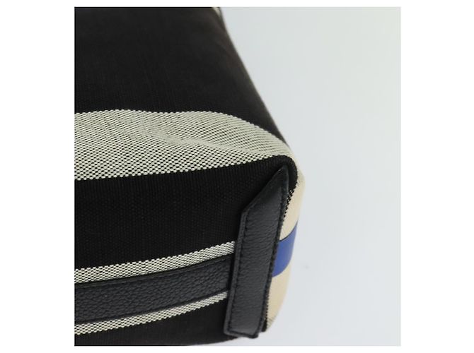 Burberry Borsa a Spalla in Tela Nera e Blu Auth BD741V Nero - vista 16