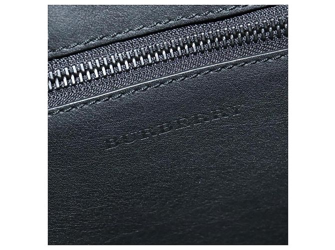 Burberry Borsa a Spalla in Tela Nera e Blu Auth BD741V Nero - vista 17