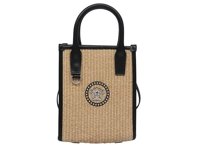 Bolso VERSACE Raffia 2way Beige Auth EC392AV - vista 13