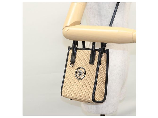 Bolso VERSACE Raffia 2way Beige Auth EC392AV - vista 23