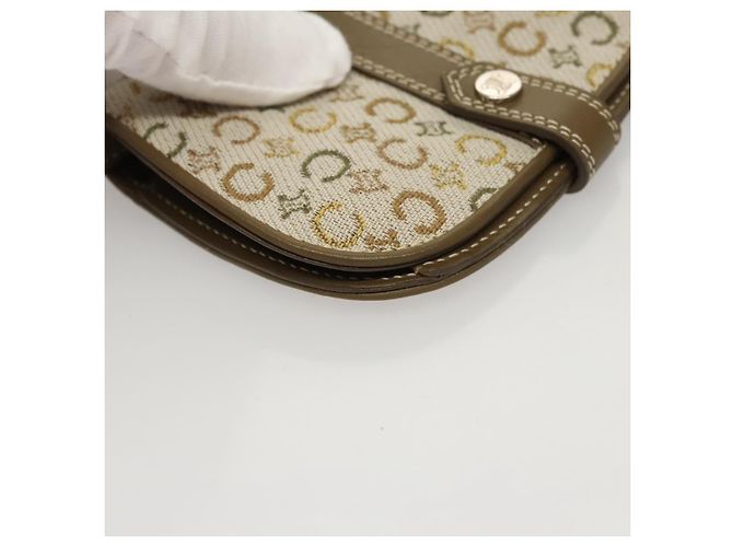 Céline CELINE C Macadam Canvas Schultergeldbörse Khaki Auth sw190V - Ansicht 14