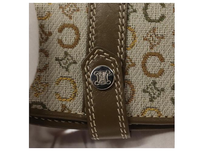 Céline CELINE C Macadam Canvas Schultergeldbörse Khaki Auth sw190V - Ansicht 18