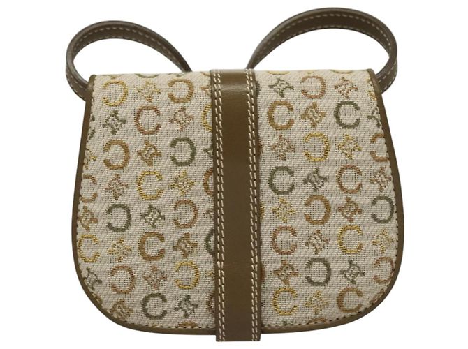 Céline CELINE C Macadam Canvas Schultergeldbörse Khaki Auth sw190V - Ansicht 2