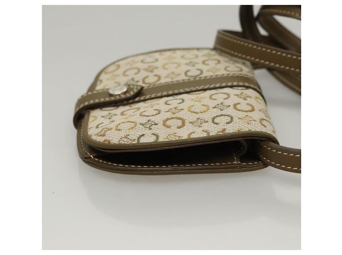 Céline CELINE C Macadam Canvas Schultergeldbörse Khaki Auth sw190V - Ansicht 3