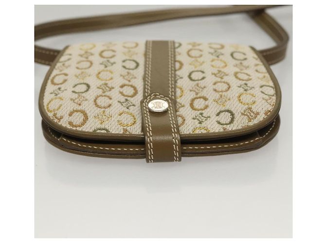 Céline CELINE C Macadam Canvas Schultergeldbörse Khaki Auth sw190V - Ansicht 5