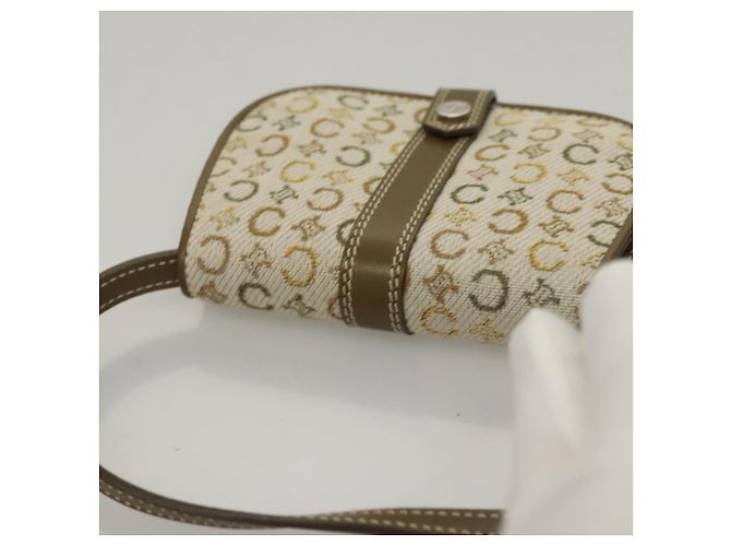 Céline CELINE C Macadam Canvas Schultergeldbörse Khaki Auth sw190V - Ansicht 6