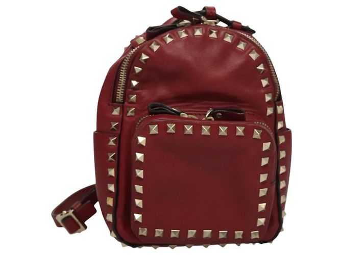 Roter Leder-Rucksack VALENTINO Auth bs23660V - Ansicht 14