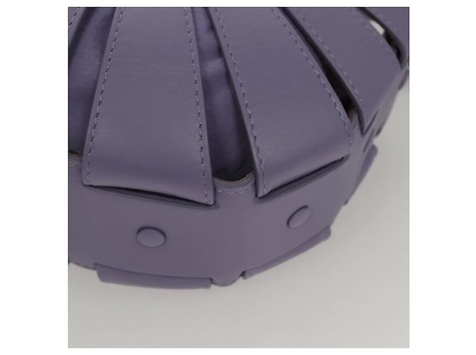 Autre Marque Borsa a Spalla Shell in Pelle Bottega Veneta Viola Auth BD1058AV Porpora - vista 16