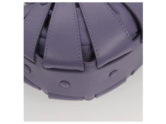 Autre Marque Borsa a Spalla Shell in Pelle Bottega Veneta Viola Auth BD1058AV Porpora - vista 17