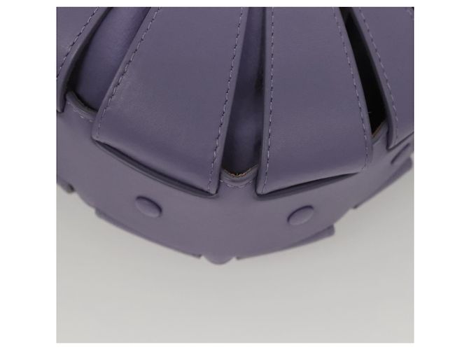 Autre Marque Borsa a Spalla Shell in Pelle Bottega Veneta Viola Auth BD1058AV Porpora - vista 18
