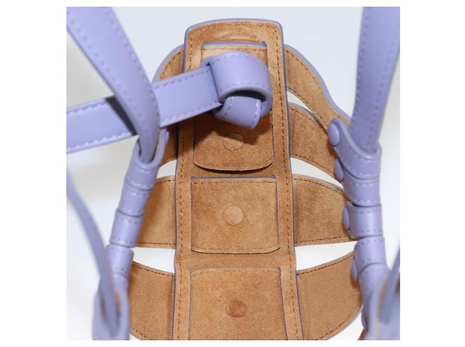 Autre Marque Borsa a Spalla Shell in Pelle Bottega Veneta Viola Auth BD1058AV Porpora - vista 23