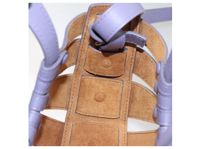 Autre Marque Borsa a Spalla Shell in Pelle Bottega Veneta Viola Auth BD1058AV Porpora - vista 24