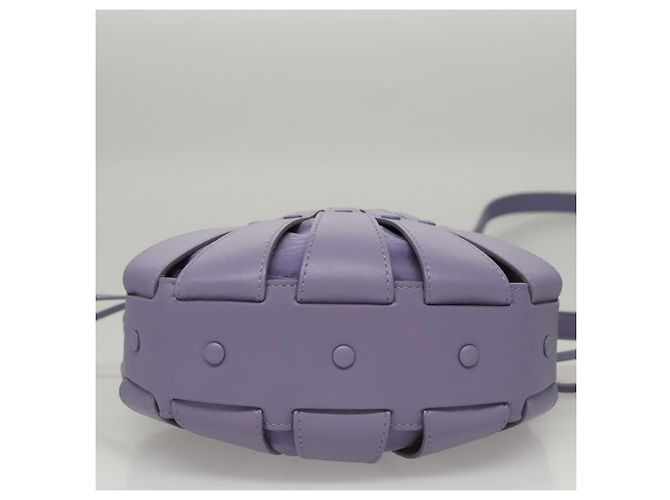Autre Marque Borsa a Spalla Shell in Pelle Bottega Veneta Viola Auth BD1058AV Porpora - vista 5