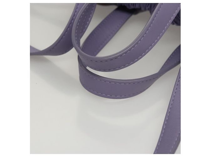 Autre Marque Borsa a Spalla Shell in Pelle Bottega Veneta Viola Auth BD1058AV Porpora - vista 7