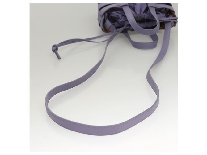 Autre Marque Borsa a Spalla Shell in Pelle Bottega Veneta Viola Auth BD1058AV Porpora - vista 8