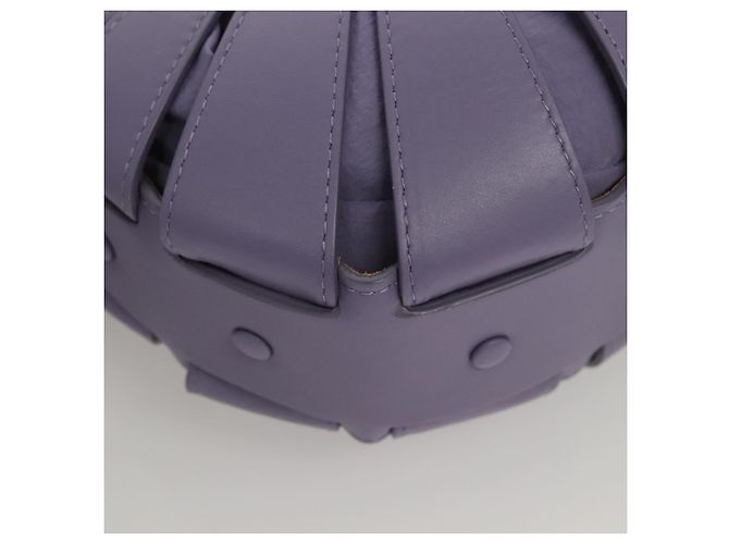 Autre Marque Borsa a Spalla Shell in Pelle Bottega Veneta Viola Auth BD1058AV Porpora - vista 9