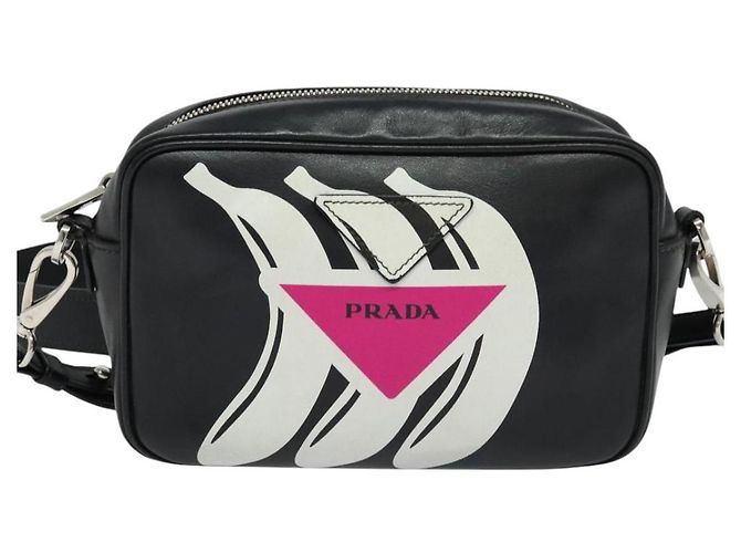 Borsa a Spalla PRADA in Pelle Nera Argento Auth BD1348V Nero - vista 13