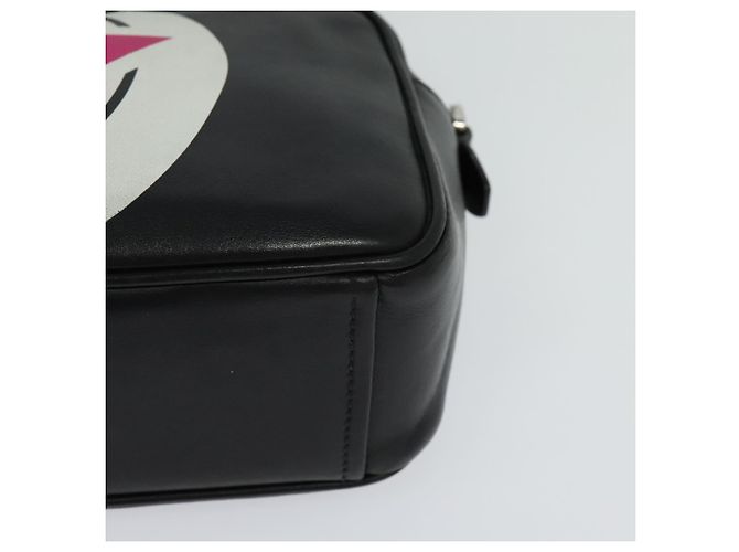 Borsa a Spalla PRADA in Pelle Nera Argento Auth BD1348V Nero - vista 14