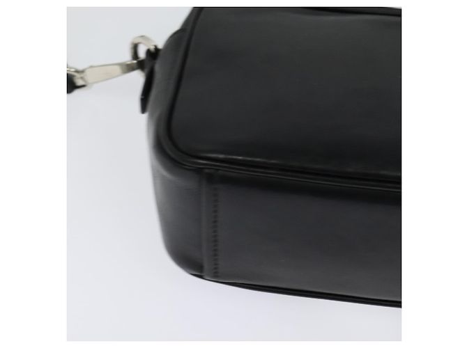 Borsa a Spalla PRADA in Pelle Nera Argento Auth BD1348V Nero - vista 15