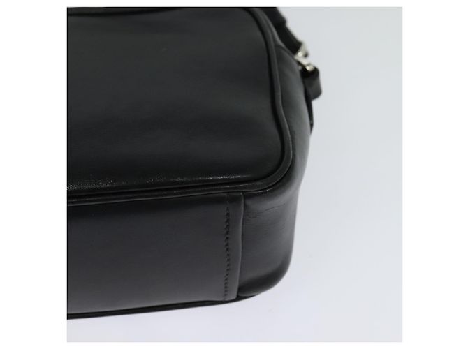 Borsa a Spalla PRADA in Pelle Nera Argento Auth BD1348V Nero - vista 16
