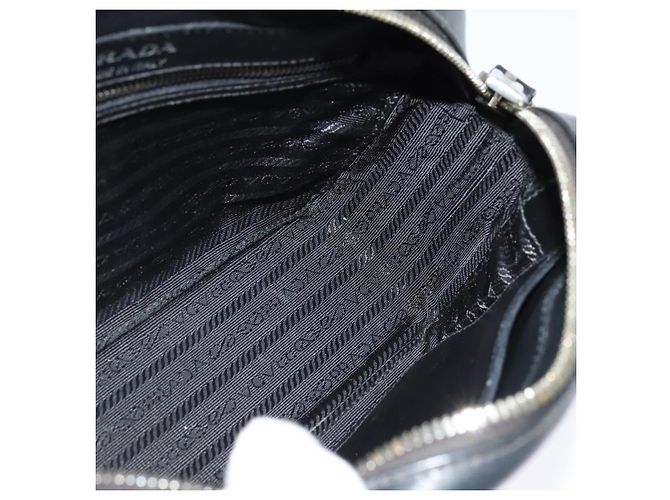 Borsa a Spalla PRADA in Pelle Nera Argento Auth BD1348V Nero - vista 18